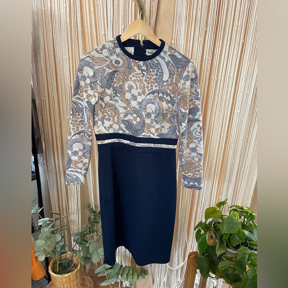 Vintage Bleeker Street Floral Patterned Long Sleeve Dress